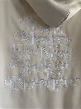 New York or Nowhere Cream Always Zip Hoodie Sweatshirt - Men